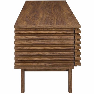 Render 60" Mid-Century Walnut TV Stand with Cabinet