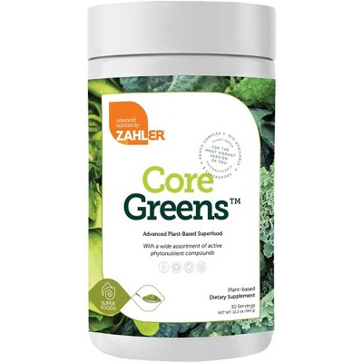 Zahler Core Greens Plant-Based Superfood Supplement, Certified Kosher - 30 Servings