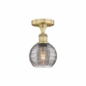 Athens Deco Swirl - 1 Light Semi-Flush Mount In Industrial Style-8.25 Inches Tall and 5.88 Inches Wide - 1 of 1
