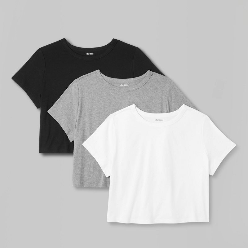 Women's Short Sleeve 3pk Bundle T-Shirt - Wild Fable™, 1 of 5