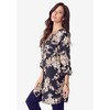 Roaman's Women's Plus Size Button Down Y Neck Tunic - 4 of 4