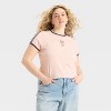 Women's Daisy Duck Short Sleeve Graphic Baby T-Shirt - Light Pink - 2 of 3
