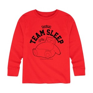 Boys' - Pokémon - Snorlax Team Sleep Long Sleeve Graphic T-Shirt - 1 of 4