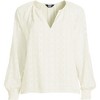 Lands' End Women's Clip Dot Chiffon Blouse - 3 of 4