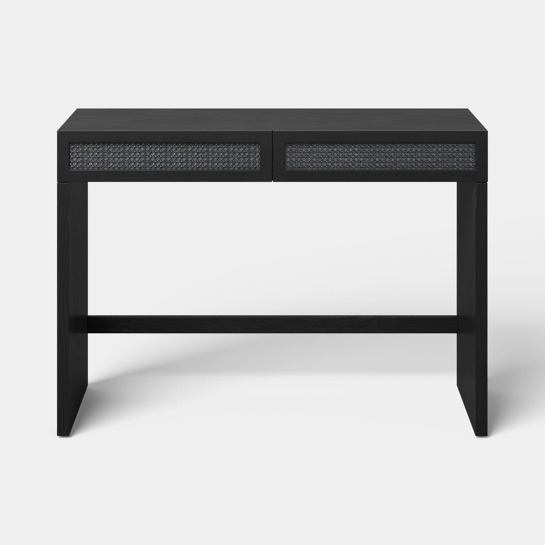 Woven Desk with Two Drawers Black - Threshold™