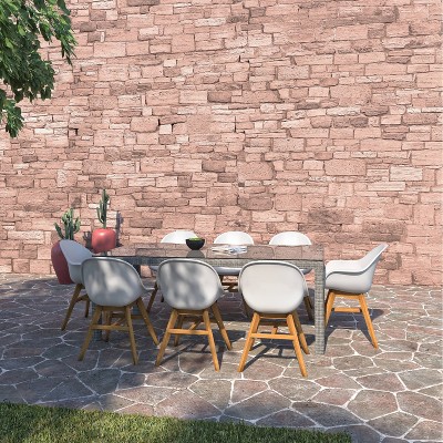 Rochford 9pc Wicker Patio Dining Set with Rectangular Table - Amazonia