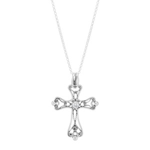 Silpada 'First Rule' Sterling Silver White Cubic Zirconia Pendant Necklace, 18" - 1 of 4