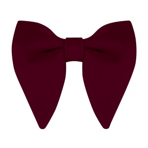 Allegra K Men's Pre-tied Solid Color Formal Party Prom Velvet Bow Ties One Size - 1 of 4