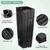 Unique Bargains Plastic Deep Drainage Holes Indoor Outdoor Gardening Plant Nursery Pots Black - 2 of 4