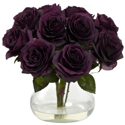 Eternal Blossom 18" Rose Tabletop Arrangement in Decorative Vase
