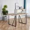 GDFStudio Page Rectangular 6 Seater 55" Dining Table with Metal Legs - 2 of 4