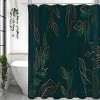 Paaaawaters 1pc Waterproof Green Leaf Shower Curtain - Stylish & Durable,Proof, Machine Washable - 2 of 4