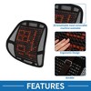 Unique Bargains Car Seat Bamboo Bead Lumbar Cushion 16.14"x16.92" Mesh Black Brown 1 Pc - 2 of 4