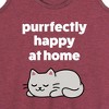 Women's - Instant Message - Purrfectly Happy At Home Cat Graphic Racerback Tank - 2 of 4