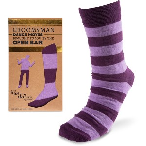 Pavilion Gift Company - Open Bar - Purple - Men's Cotton Blend Sock - Socks - 1 of 4