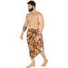 HAPPY BAY Men's Pareo Halloween Costumes Theme Party Swim Trunks Swimwear Cover Up Beach Wrap Summer Sarong for Men One Size Black, Skull - 2 of 4