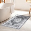 Boho Vintage Print Runner Rugs Machine Washable Non Slip Indoor Soft Accent Distressed Lightweight Thin Low Pile Carpet - 3 of 4