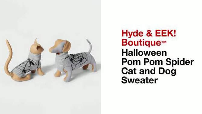 Halloween Pom Pom Spider Cat and Dog Sweater - Hyde & EEK! Boutique™, 2 of 11, play video