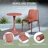 WestinTrends Playa 5-Piece Outdoor Metal Dining Table Set And Stackable Resin Patio Chairs - 3 of 4
