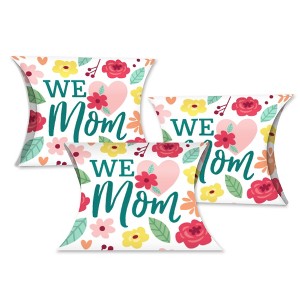 Big Dot of Happiness Colorful Floral Happy Mother's Day - Favor Gift Boxes - We Love Mom Party Petite Pillow Boxes - Set of 20 - 1 of 4
