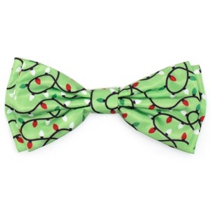 The Worthy Dog Lit Holiday Lights Bow Tie Adjustable Collar Attachment Accessory - 1 of 1