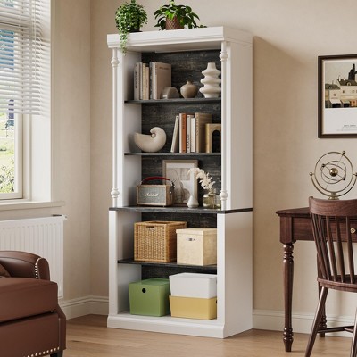 Tall Storage Bookcase with 5-Tier Open Shelves