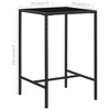 vidaXL Bar Table Brown PE Rattan, Tempered Glass, Powder-Coated Steel - 4 of 4