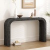 52'' Wooden Narrow Console Table, Curved Edge Entryway Table with Natural Texture, Contemporary Design for Living Room, Hallway – Cuddlewood - 2 of 4