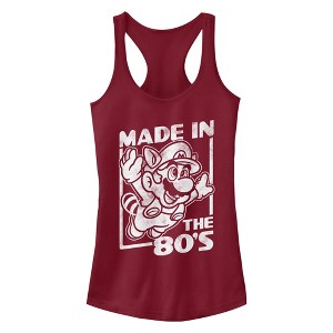 Junior's Nintendo Made in the 80s Distressed Racerback Tank Top - 1 of 4