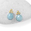 Ross-Simons 16.00 ct. t.w. Aquamarine Earrings in Sterling Silver With 14kt Yellow Gold - 3 of 4