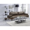 48" Liddell Sofa Table Glass/Chrome Finish - Acme Furniture: Faux Marble Shelf, Metal Frame, No Assembly Required - 2 of 3