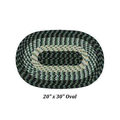 Hunter Stripe 20" x 30" Reversible Polypropylene Oval Rug