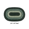 Alpine Collection Burgundy Stripe 100% Polypropylene Durable & Stain Resistant Double Sided Reversible Indoor Area Utility Oval Rug - 2 of 4