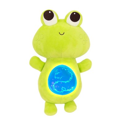 stuffed animal with light in belly