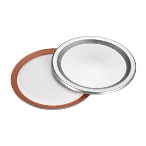 Unique Bargains Wide Mouth Leak Proof Canning Lids Fits Storage Cover 54 Pcs - 1 of 3