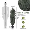 Angel Sar 2 Pack Realistic Artificial Topiary Cedar Trees Outdoor with UV Protection, Artificial Trees for Home Decor Indoor with Long Life - 3 of 4