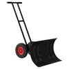 30 inch Wide Metal Snow Shovel with Wheels, Heavy Duty Snow Pusher with 5-Position Angled Blade & Adjustable Handle, Perfect for Driveway, Doorway - 2 of 4