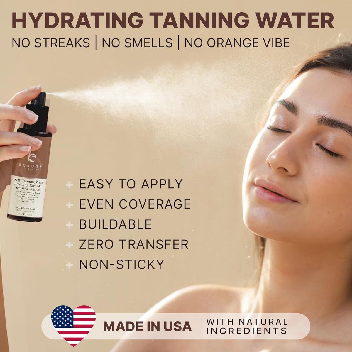 Beauty by Earth Self Tanner Face Mist - thumbnail 3