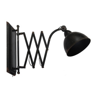 Arris Extension Wall Lamp Black - A&B Home: Modern Iron Accordion-Style, UL Listed, No Assembly Required