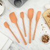 Tovolo 5pc Silicone Spatula Set Apricot Orange: Kitchen Utensil Set, Dishwasher-Safe, Includes Spoonula & Mini Spatula - 2 of 4
