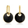 Ross-Simons Mother-Of-Pearl and Onyx Reversible Hoop Drop Earrings in 18kt Gold Over Sterling - 3 of 4