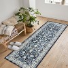 Boho Washable Machine-Woven Area Rug with Non-Slip Backing, Low Pile Soft Faux Wool Carpet for Living Room, Bedroom, Dining Room, indoor - 2 of 4