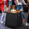 Yaheetech 28" Propane Gas Fire Pit with Lid and Iron Tabletop - 2 of 4