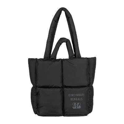 NFL Cincinnati Bengals Black Puff Tote Bag