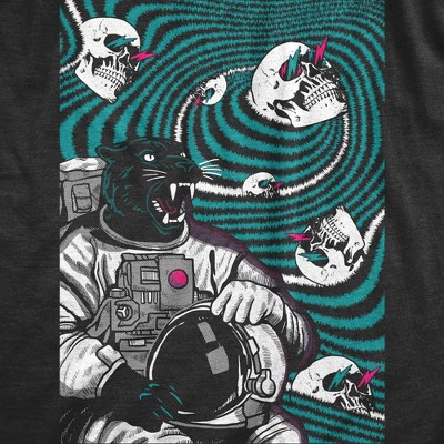Мужские футболки Crazy Dog T-Shirts, Inc. Mens Funny T Shirts Panther Astronaut Sarcastic Space Graphic Novelty Tee for Men - Crazy Dog Men's T Shirt For Astronauts Black XXL — фото 2