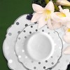 Smarty Had A Party White w/ Silver Dots Blossom Plastic Wedding Set - 30 Sets - 2 of 4