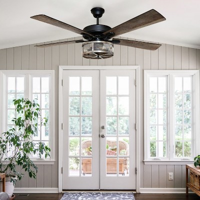 52" Oil Rubbed Bronze WiFi Smart Ceiling Fan with LED Light
