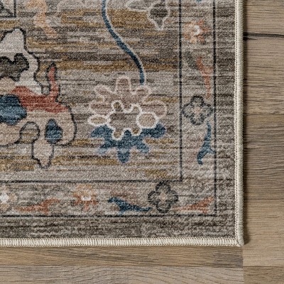 Cleora Multicolor Floral Machine Washable Area Rug