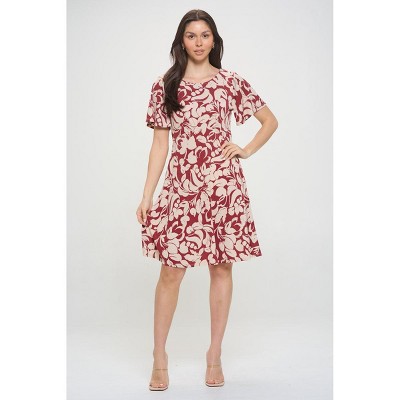 WEST K Women's Elli Short Flutter Sleeve High-Waist Mini Dress