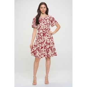 WEST K Women's Elli Short Flutter Sleeve High-Waist Mini Dress - 1 of 3